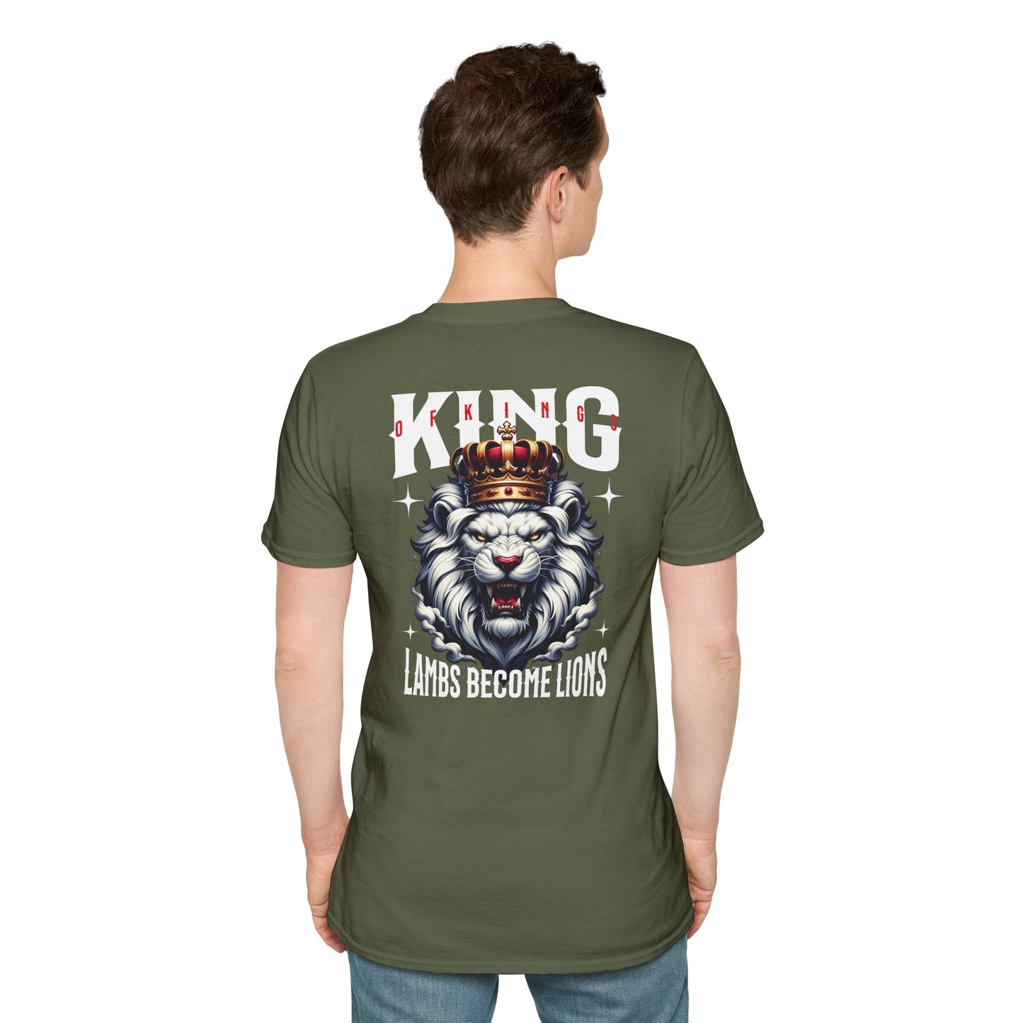 Majestic King T-Shirt | Unisex Graphic Tee for Warriors, Gifts for Dads, Birthdays, Strong Men’s Fashion, Lion Design