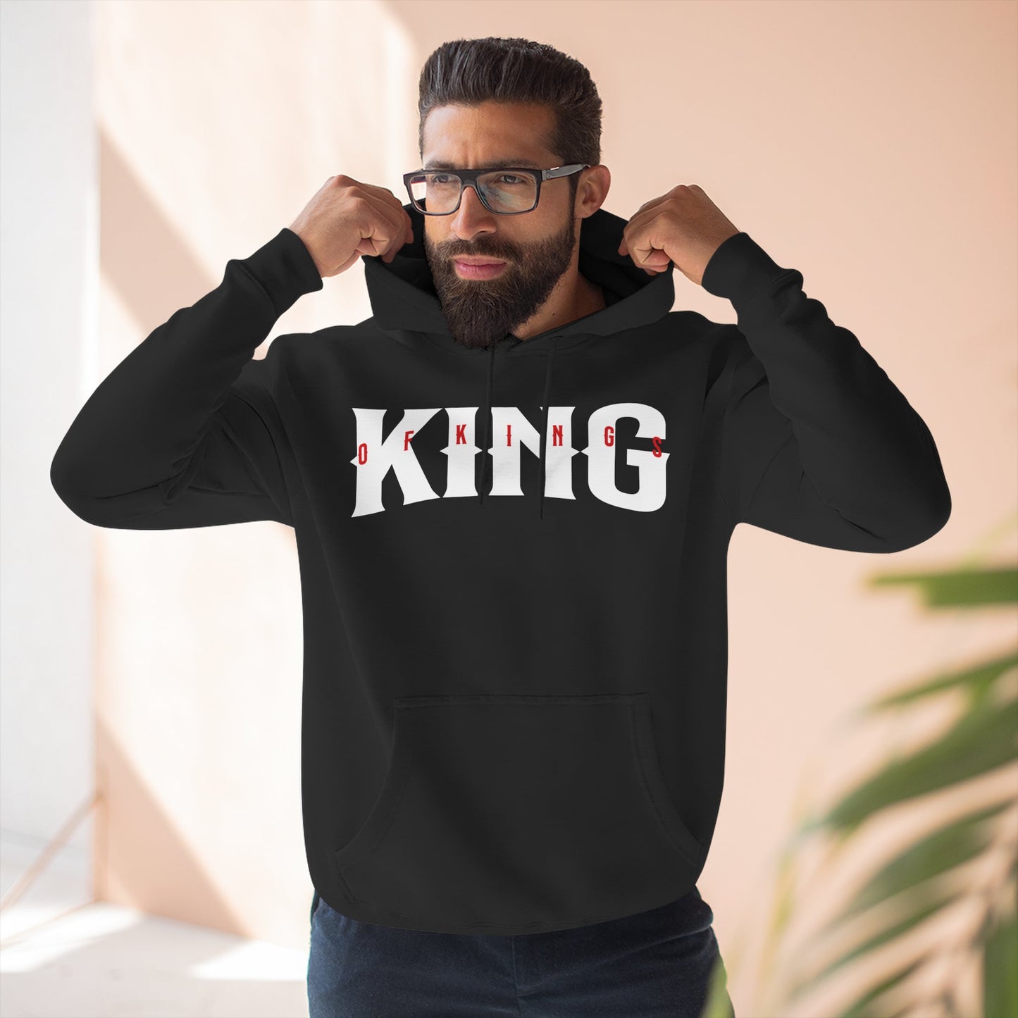 King of Kings Fleece Hoodie | Perfect for Casual Wear, Gift for Him, Motivational Apparel, Unique Streetwear, Birthday Gift