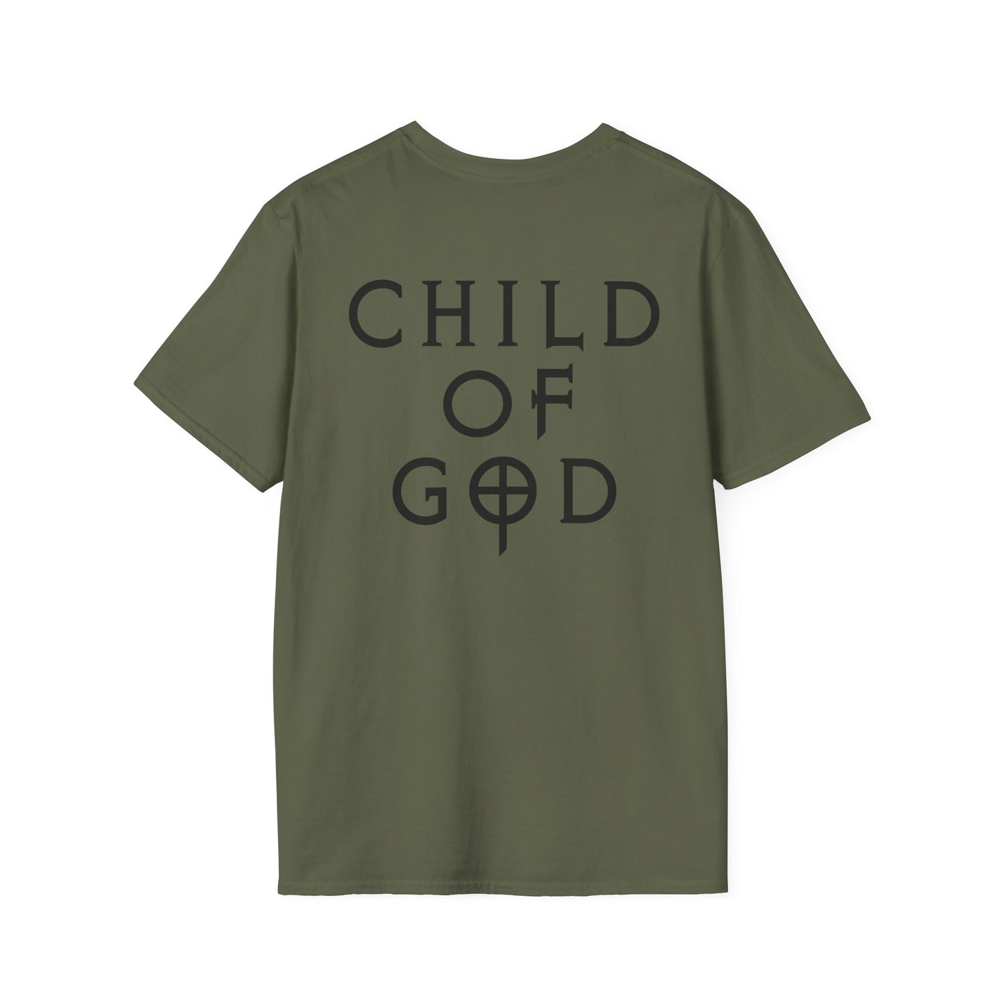 Unisex Softstyle T-Shirt - "Child of God" Graphic Tee, Casual Wear, Christian Apparel, Gift for Believers, Faith-Based Fashion