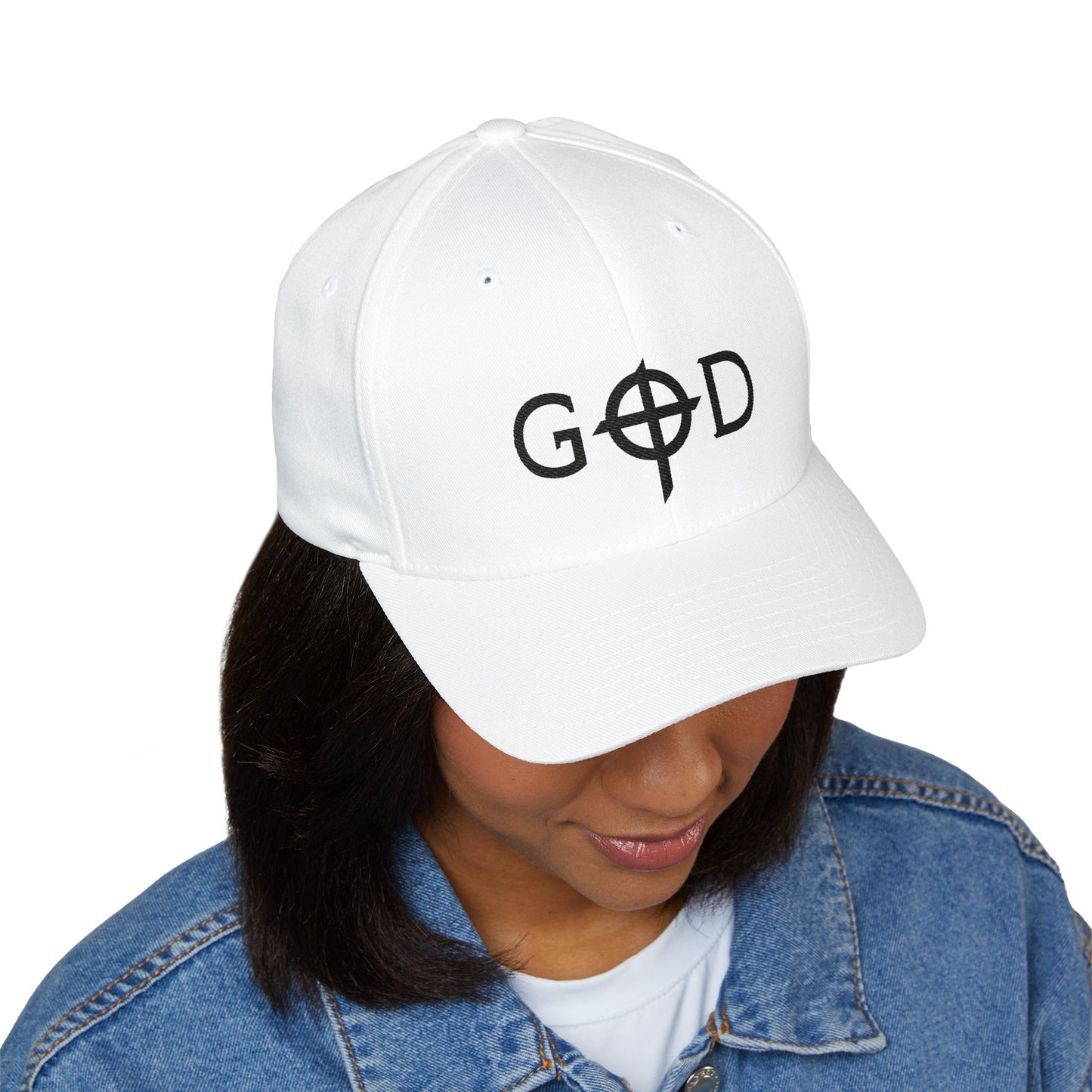 Embroidered Closed-Back Cap with 'GOD' Design, Stylish Hat, Perfect Gift, Daily Wear, Unique Accessory, Faith-Inspired Fashion