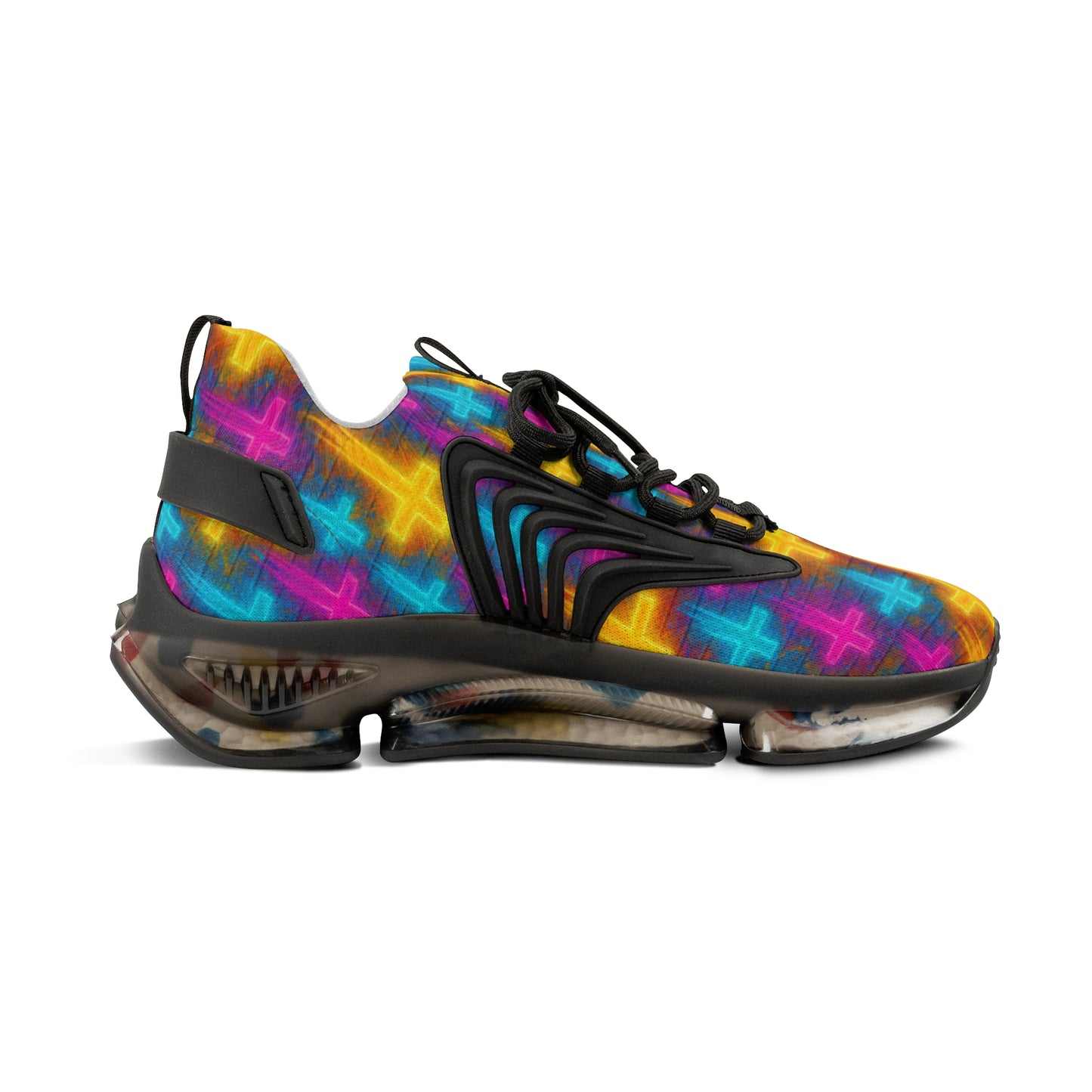 Men's Sneakers Neon Urban Graffiti Cross