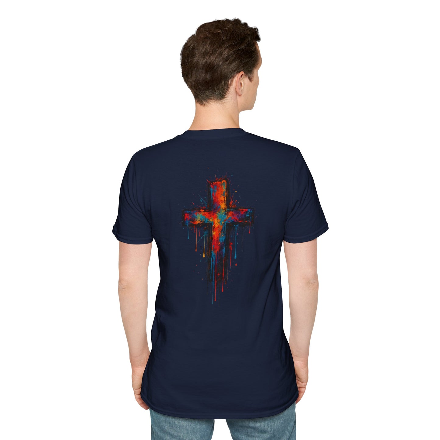 Vibrant Graphic T-Shirt, Unisex Softstyle Tee, Casual Wear, Gift for Him/Her, Faith-Inspired Apparel