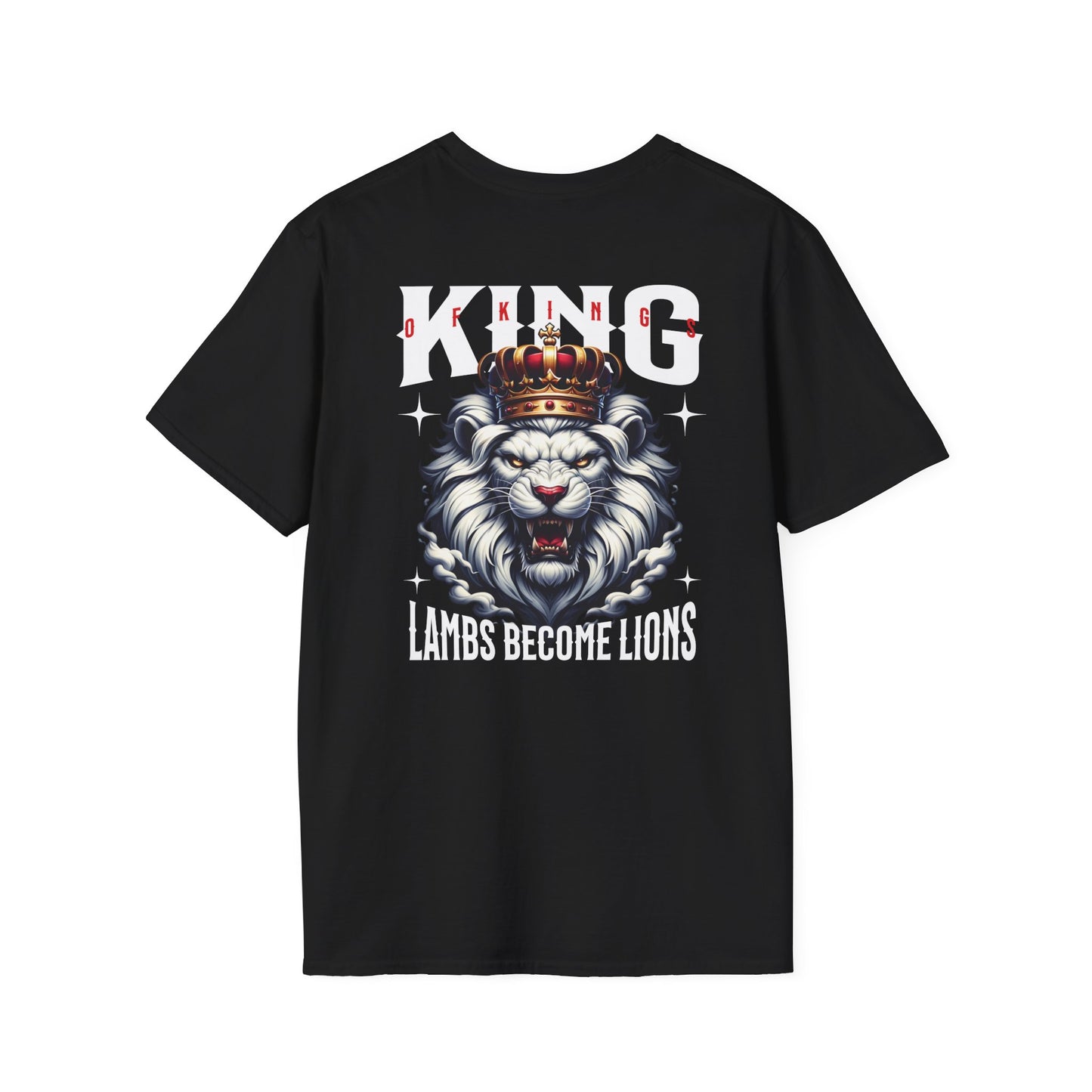 Majestic King T-Shirt | Unisex Graphic Tee for Warriors, Gifts for Dads, Birthdays, Strong Men’s Fashion, Lion Design