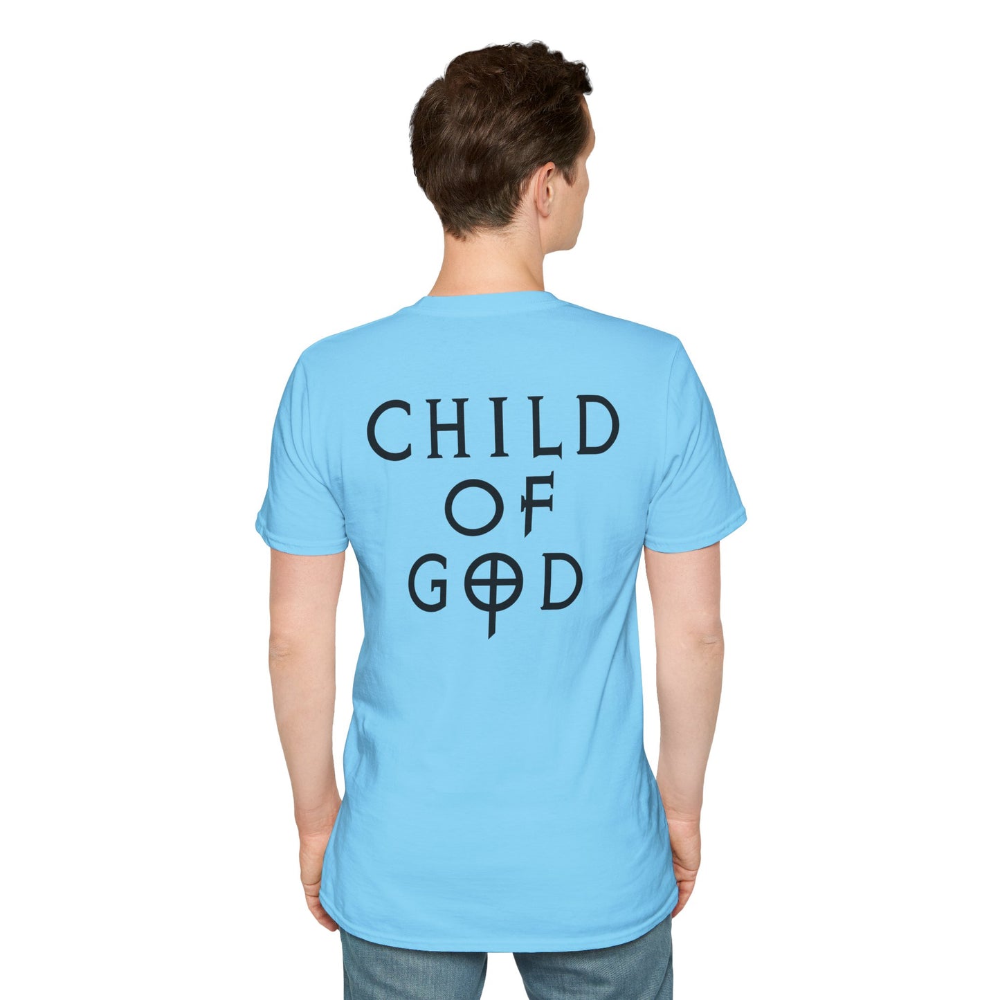 Unisex Softstyle T-Shirt - "Child of God" Graphic Tee, Casual Wear, Christian Apparel, Gift for Believers, Faith-Based Fashion