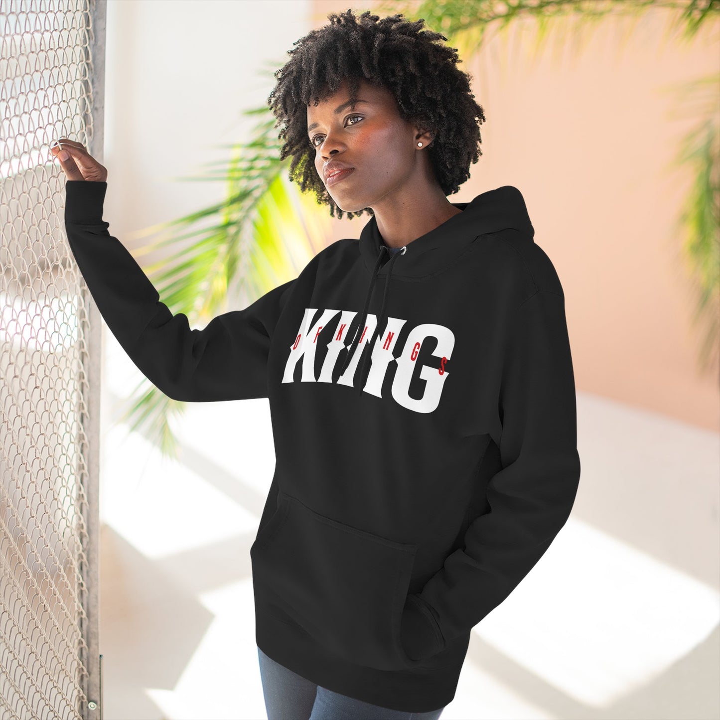 King of Kings Fleece Hoodie | Perfect for Casual Wear, Gift for Him, Motivational Apparel, Unique Streetwear, Birthday Gift