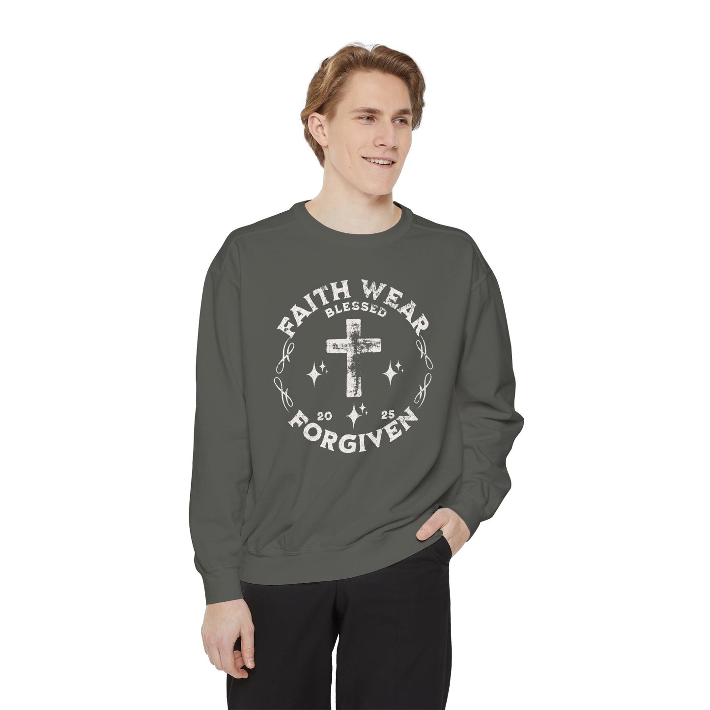 Faith Wear-Unisex Garment-Dyed Sweatshirt