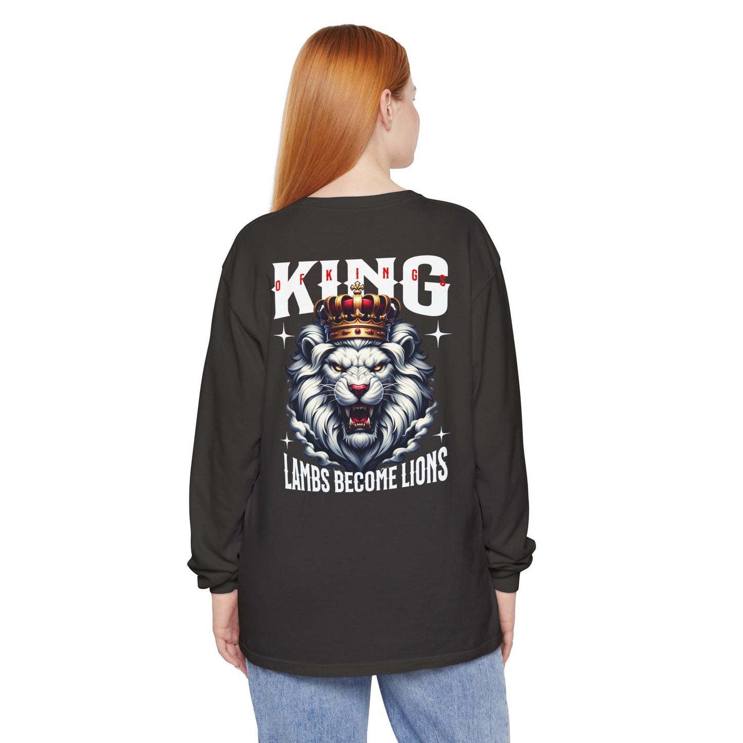 King of Kings Unisex Long Sleeve T-Shirt | Regal Apparel, Gift for Him, Casual Wear, Statement Piece, Birthday Gift