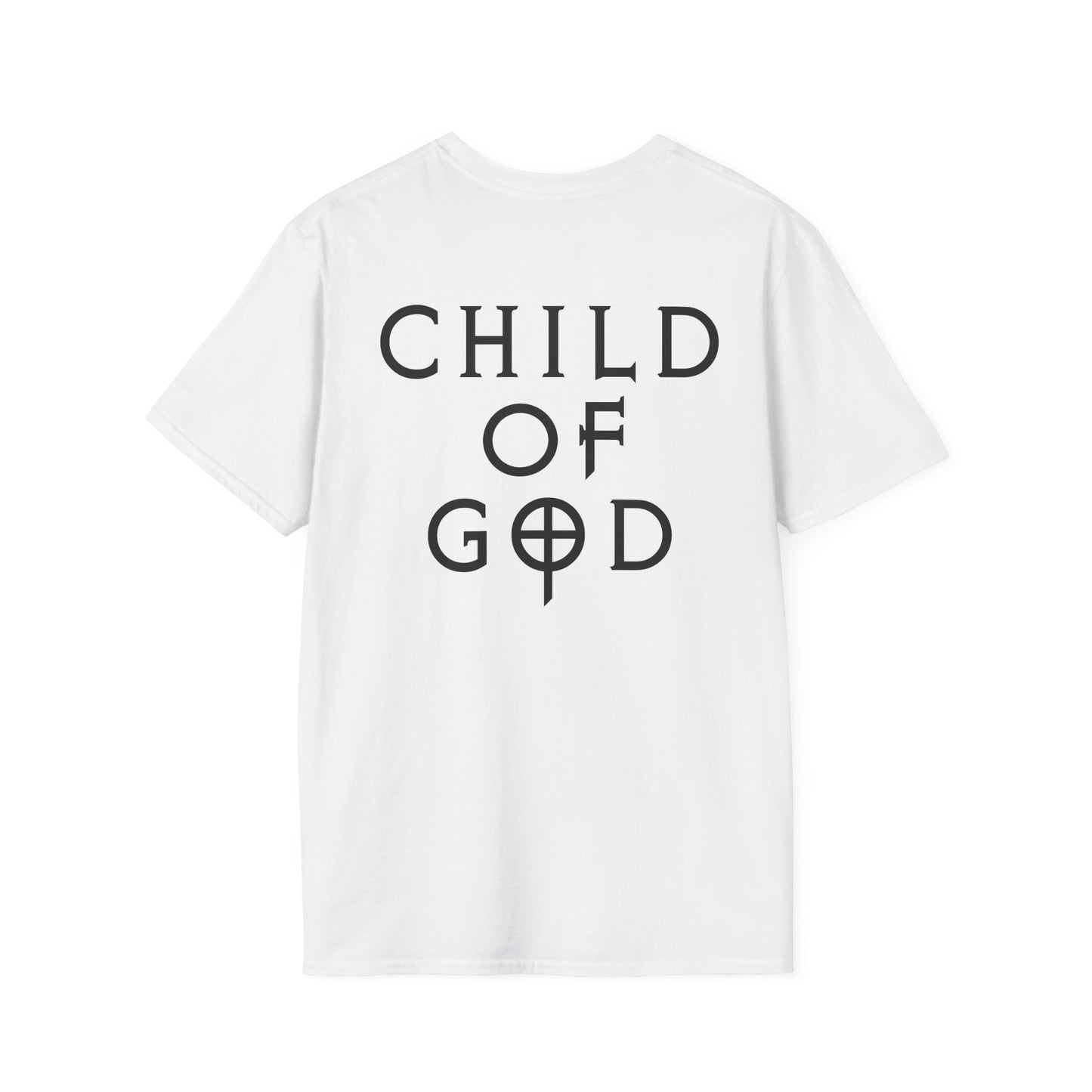 Unisex Softstyle T-Shirt - "Child of God" Graphic Tee, Casual Wear, Christian Apparel, Gift for Believers, Faith-Based Fashion