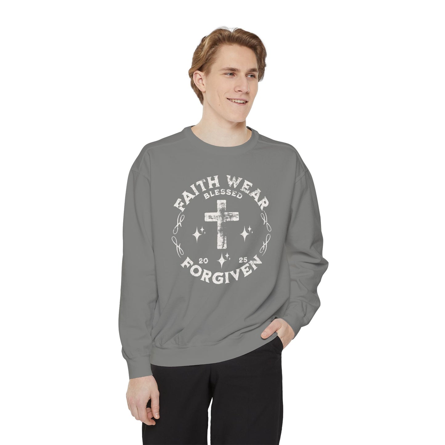 Faith Wear-Unisex Garment-Dyed Sweatshirt
