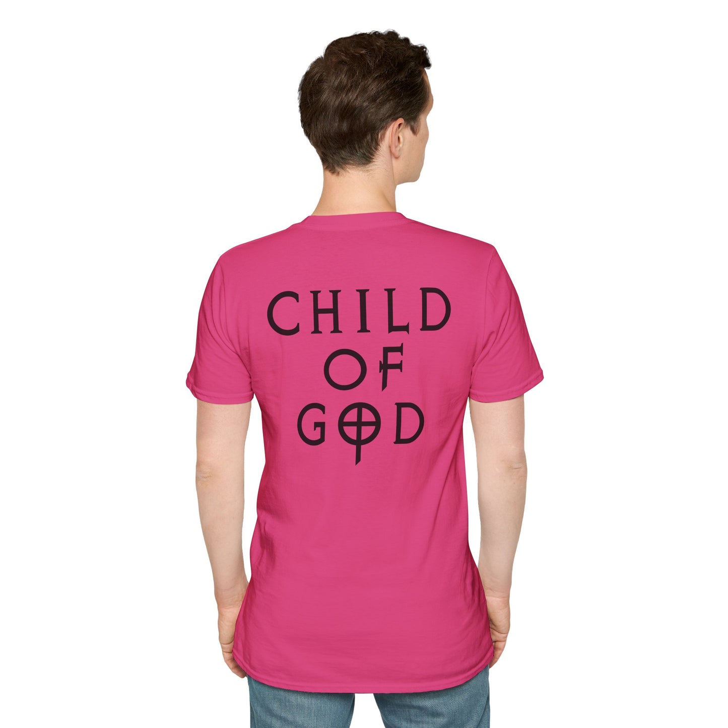 Unisex Softstyle T-Shirt - "Child of God" Graphic Tee, Casual Wear, Christian Apparel, Gift for Believers, Faith-Based Fashion