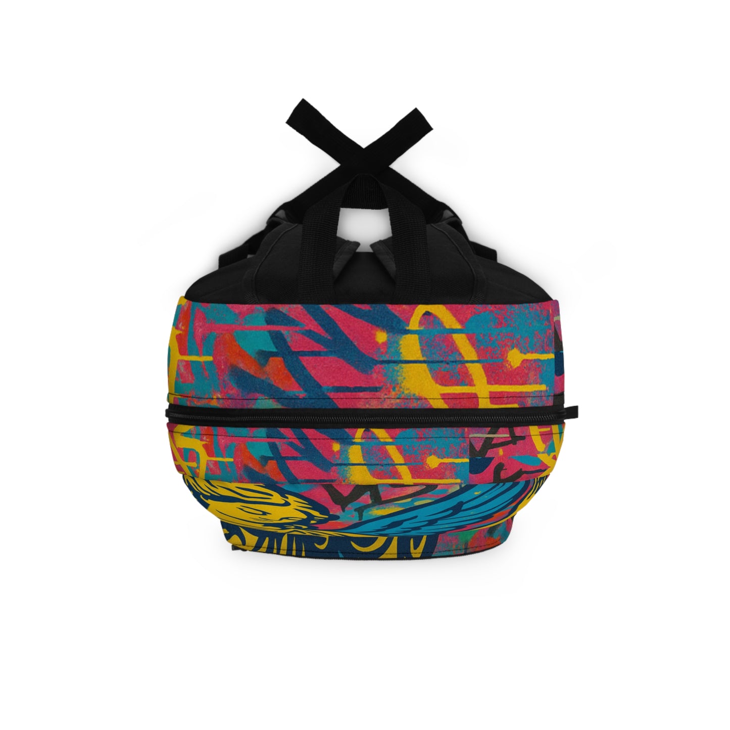 Vibrant Graffiti Angel Backpack, Colorful School Bag, Stylish Travel Pack, Trendy Youth Backpack, Unique Art Rucksack