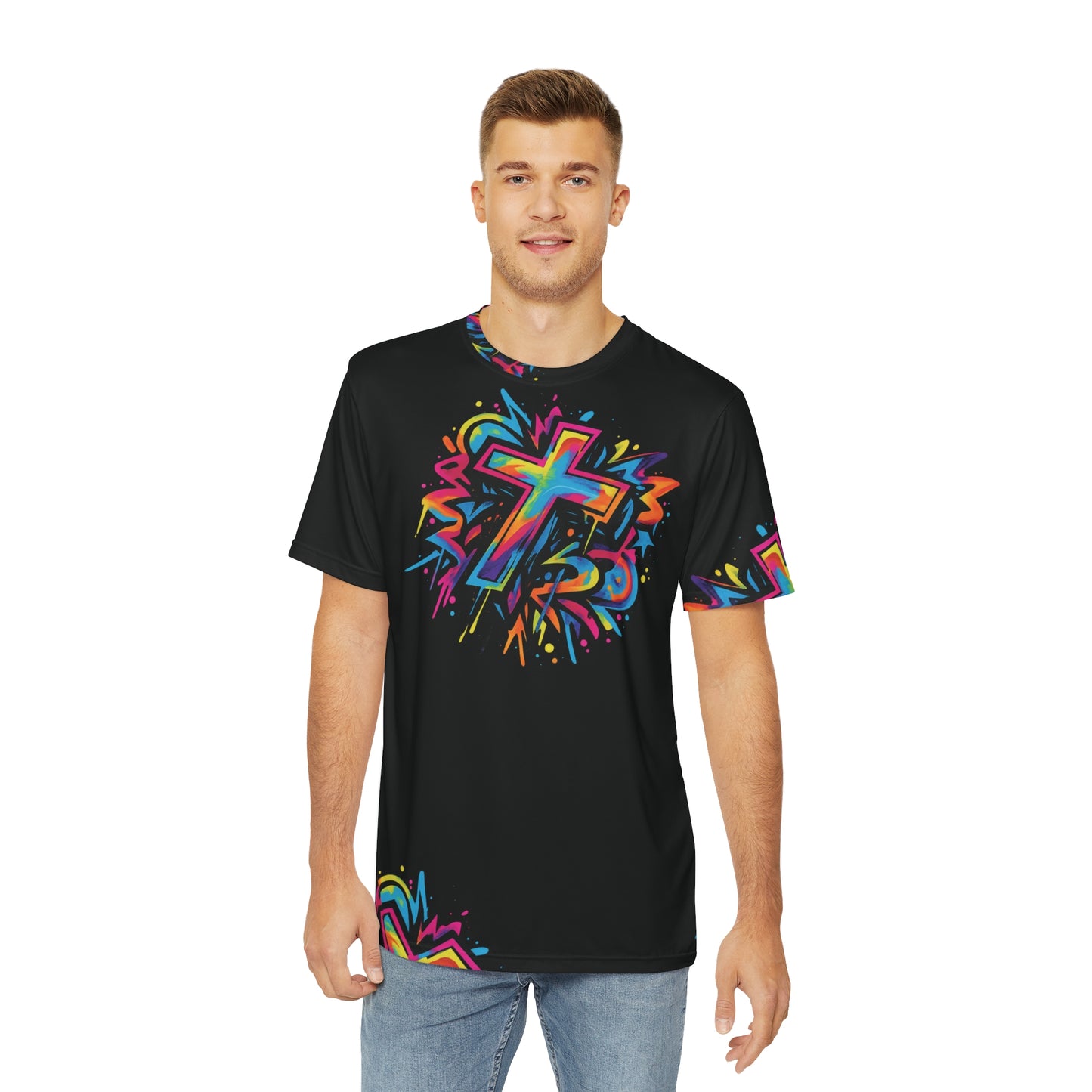 Cross Polyester Tee (AOP)