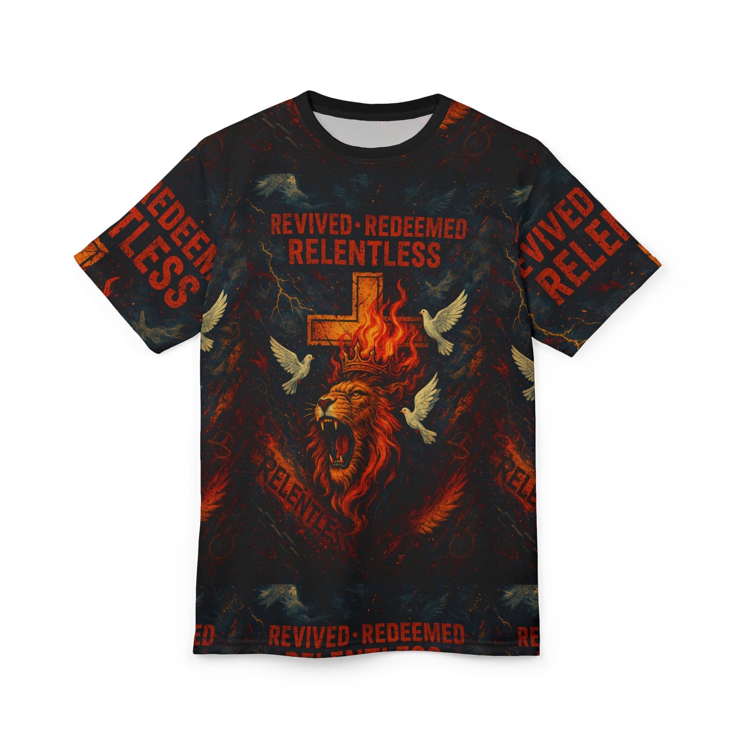 Relentless Lion Faith Tee, Unisex Graphic Shirt, Inspirational Clothing, Religious T-Shirt, Gifts for Believers, Christian Apparel