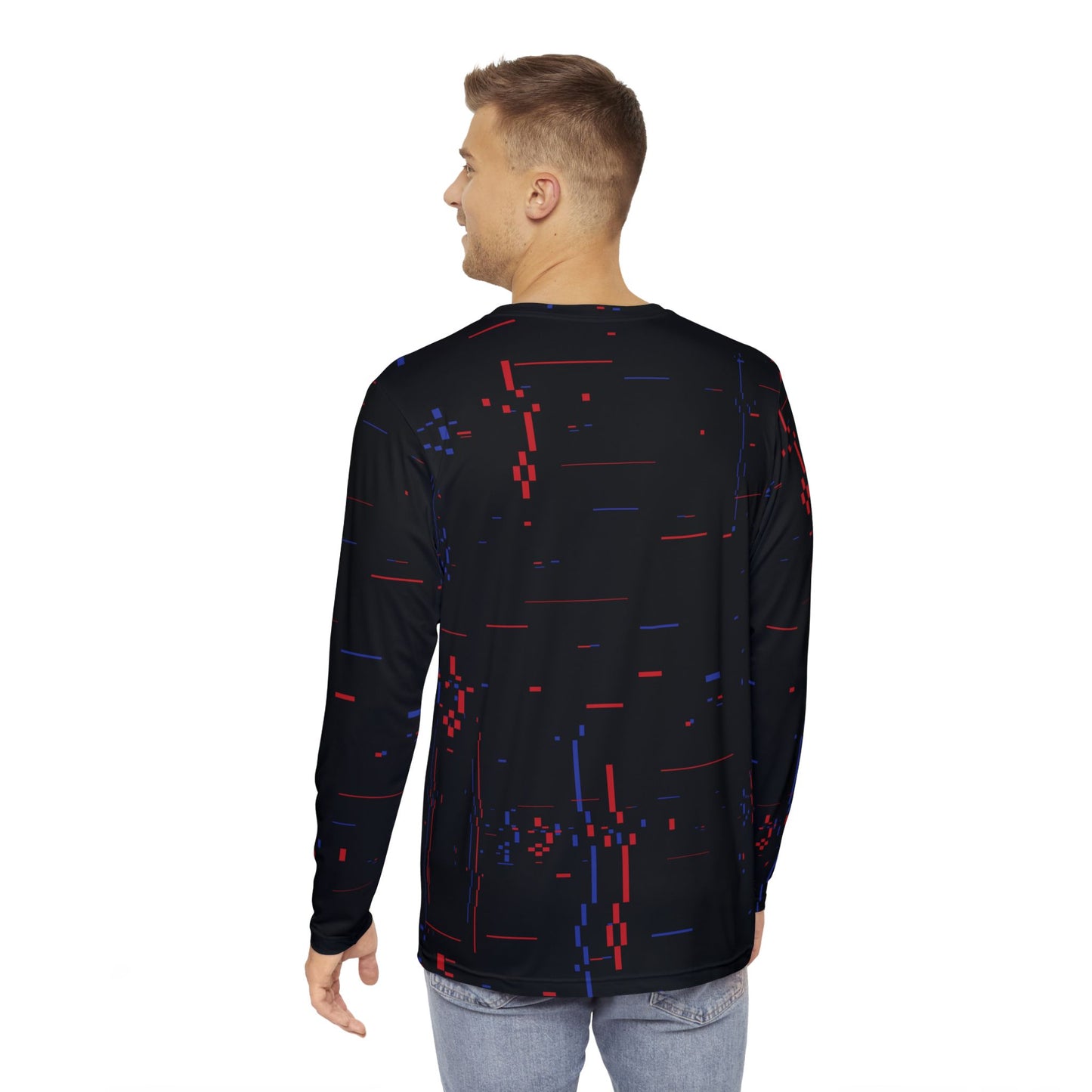 404 Error, Sin not found, Saved by Grace- polyester Long Sleeve Tee(AOP)