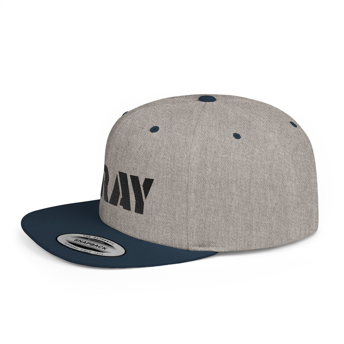 Inspirational Flat Bill Snapback Hat, Pray Adjustable Cap, Motivational Headwear, Faith-Based Gift, Casual Style Accessory