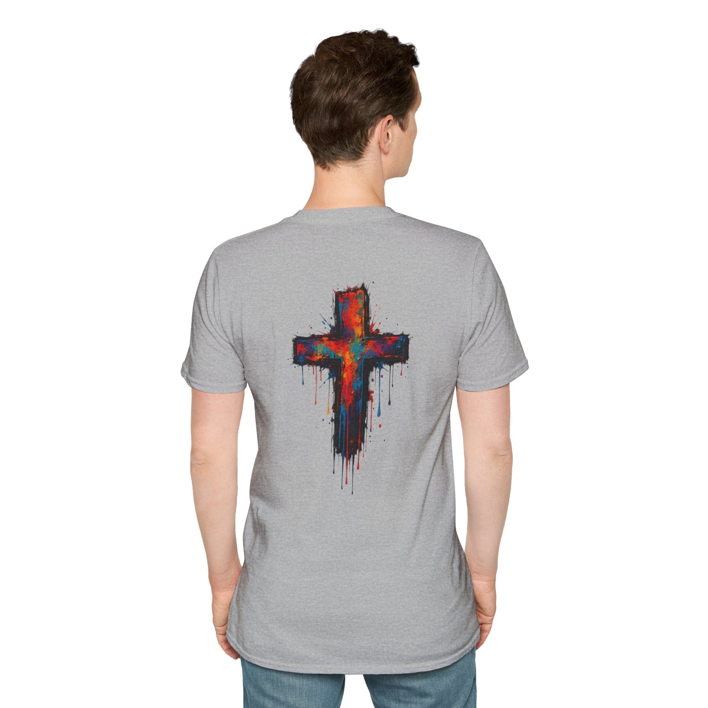 Vibrant Graphic T-Shirt, Unisex Softstyle Tee, Casual Wear, Gift for Him/Her, Faith-Inspired Apparel