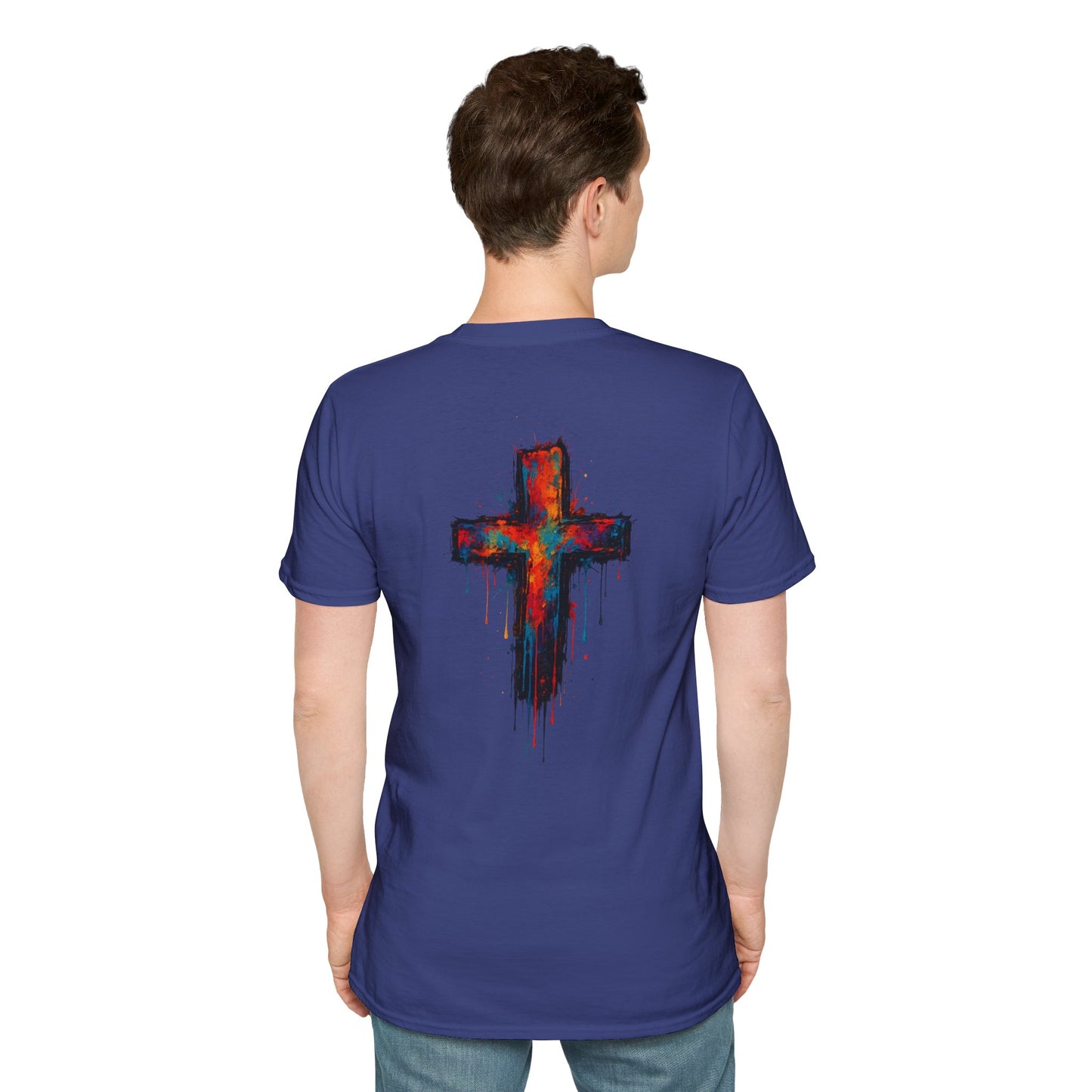 Vibrant Graphic T-Shirt, Unisex Softstyle Tee, Casual Wear, Gift for Him/Her, Faith-Inspired Apparel