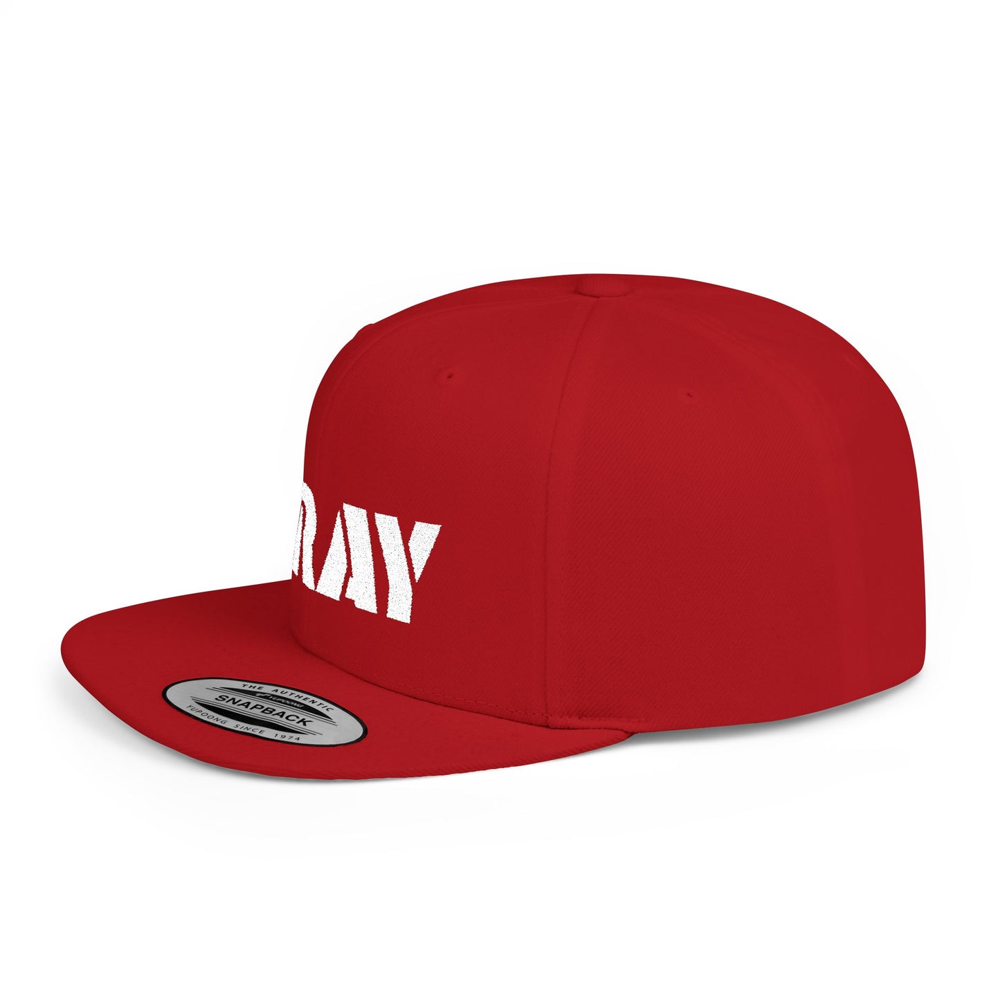 Inspirational Flat Bill Snapback Hat, Pray Adjustable Cap, Motivational Headwear, Faith-Based Gift, Casual Style Accessory