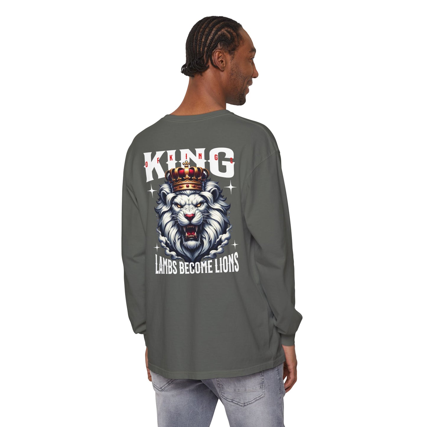 King of Kings Unisex Long Sleeve T-Shirt | Regal Apparel, Gift for Him, Casual Wear, Statement Piece, Birthday Gift