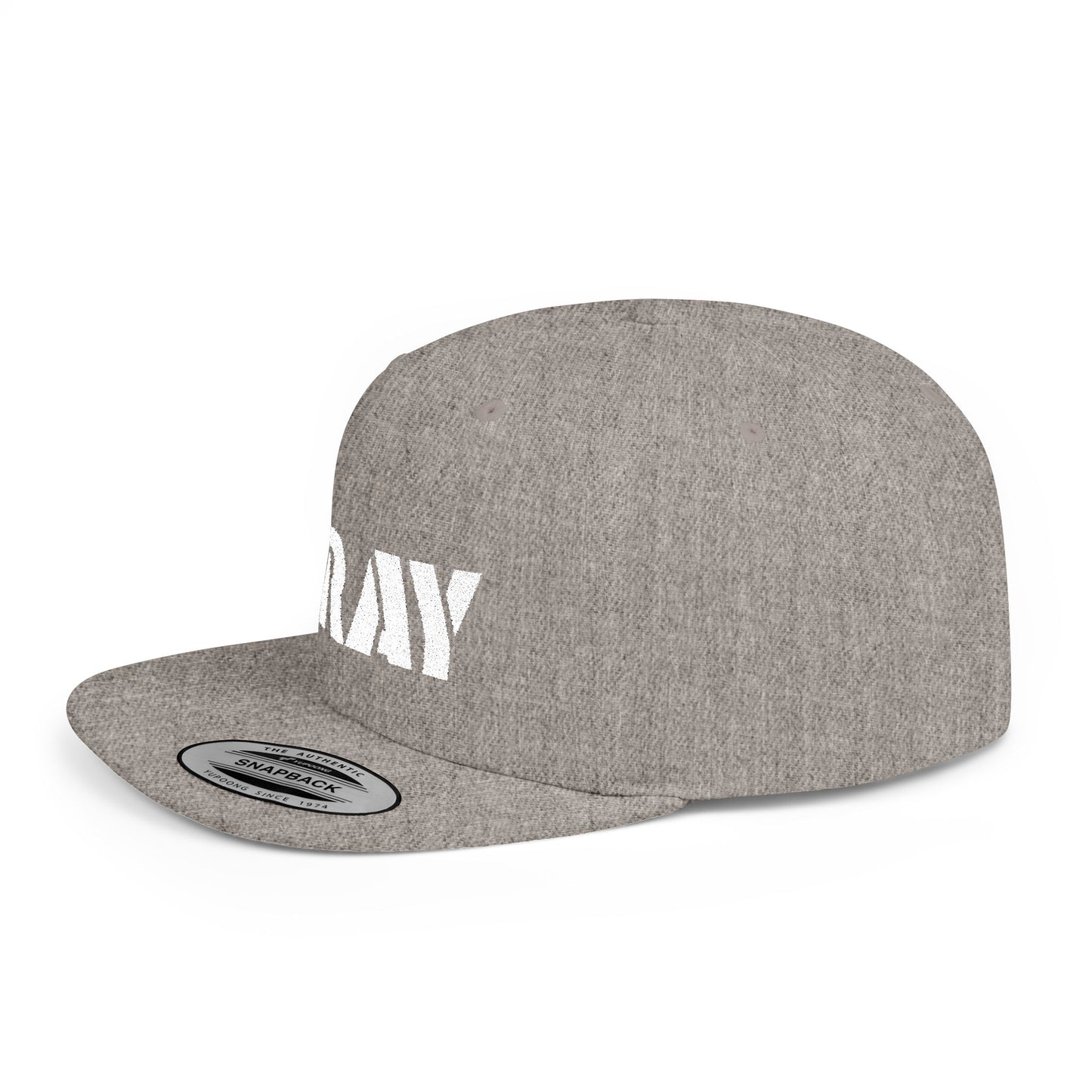 Inspirational Flat Bill Snapback Hat, Pray Adjustable Cap, Motivational Headwear, Faith-Based Gift, Casual Style Accessory