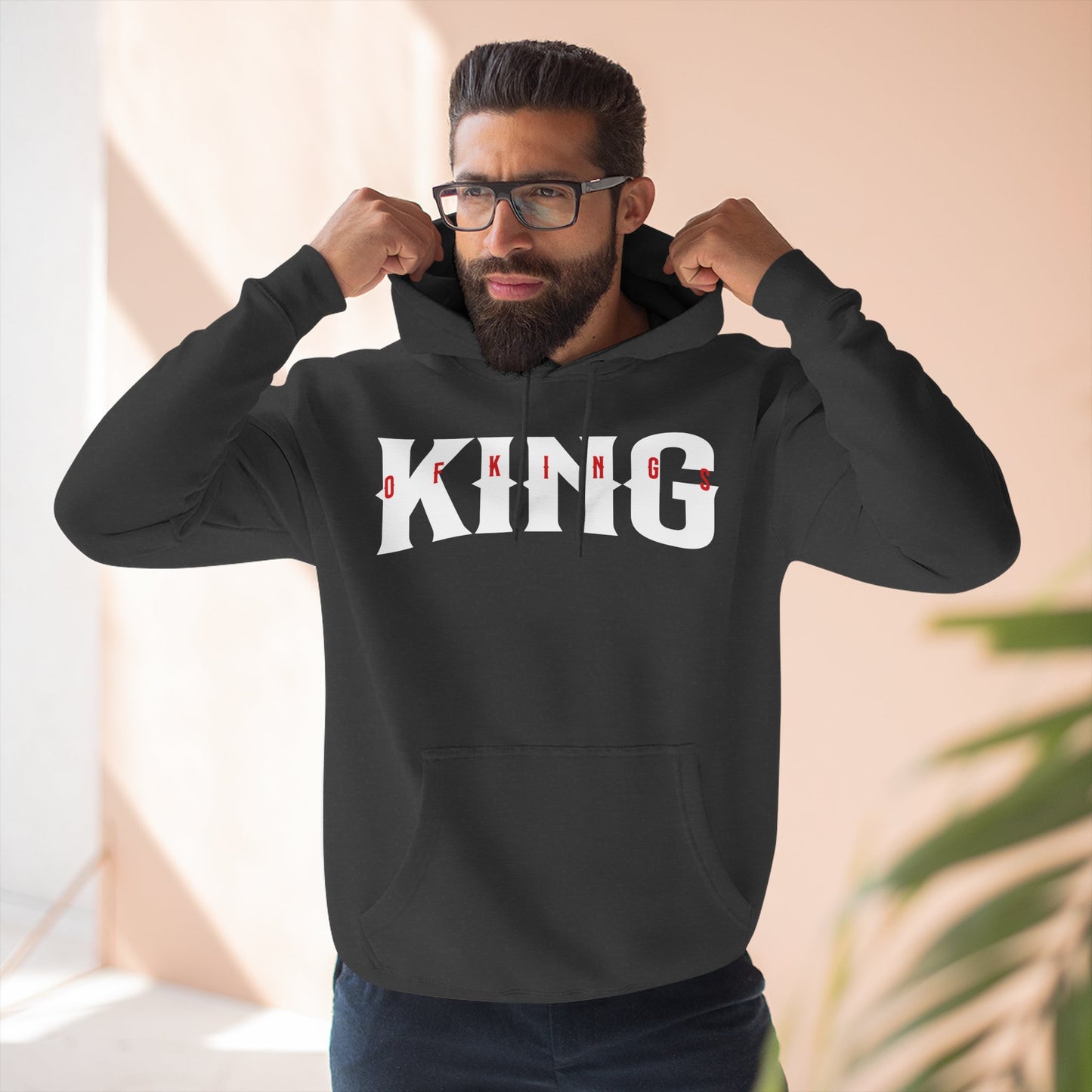 King of Kings Fleece Hoodie | Perfect for Casual Wear, Gift for Him, Motivational Apparel, Unique Streetwear, Birthday Gift