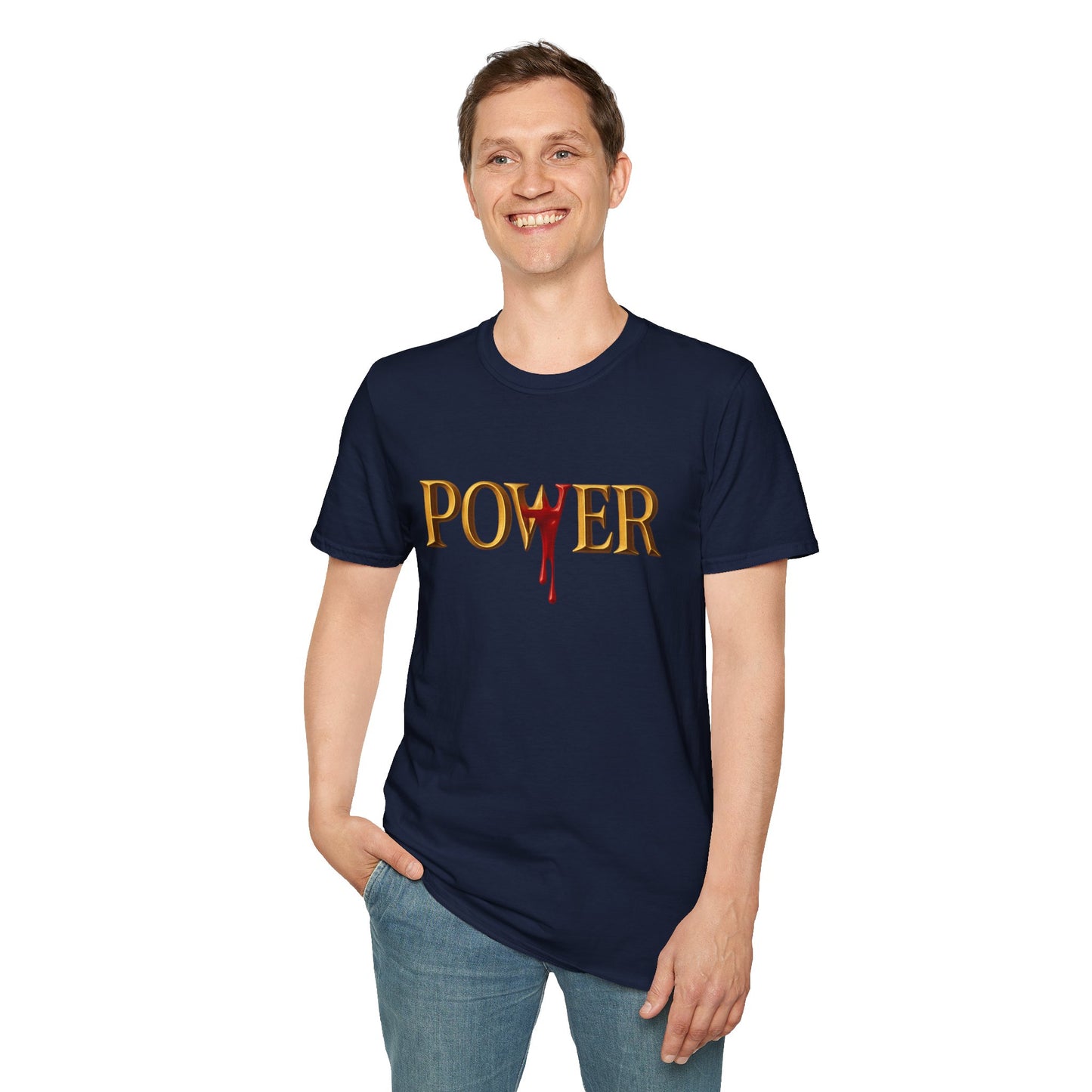 Power Unisex Softstyle T-Shirt - Blood of Jesus Design