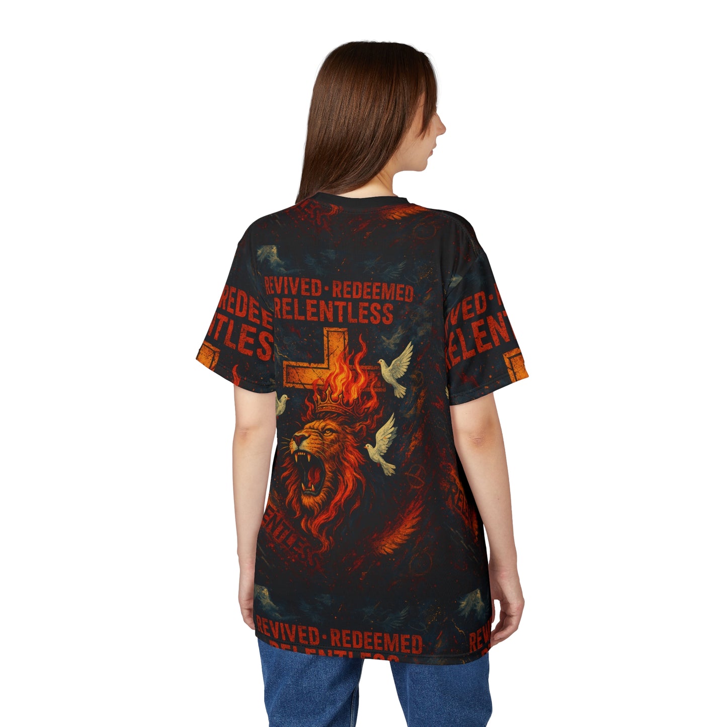 Relentless Lion Faith Tee, Unisex Graphic Shirt, Inspirational Clothing, Religious T-Shirt, Gifts for Believers, Christian Apparel