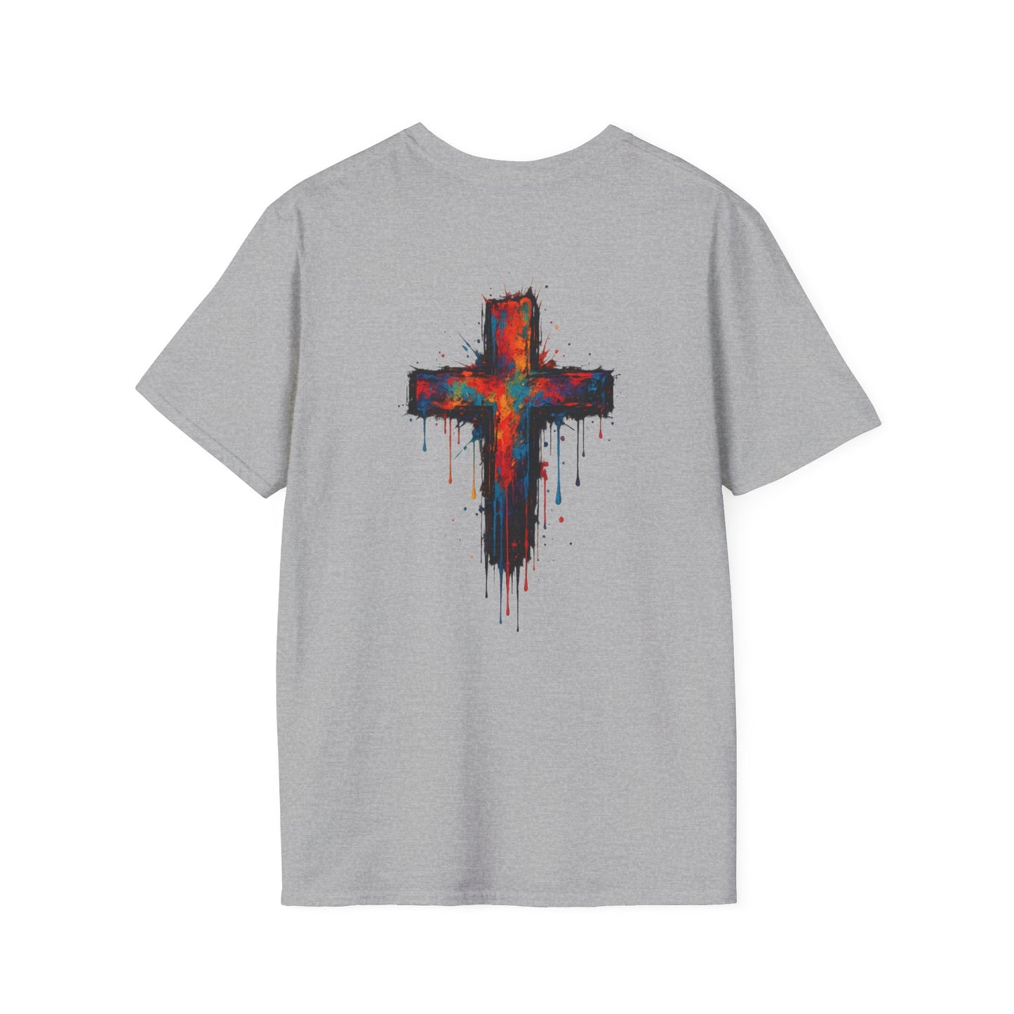 Vibrant Graphic T-Shirt, Unisex Softstyle Tee, Casual Wear, Gift for Him/Her, Faith-Inspired Apparel