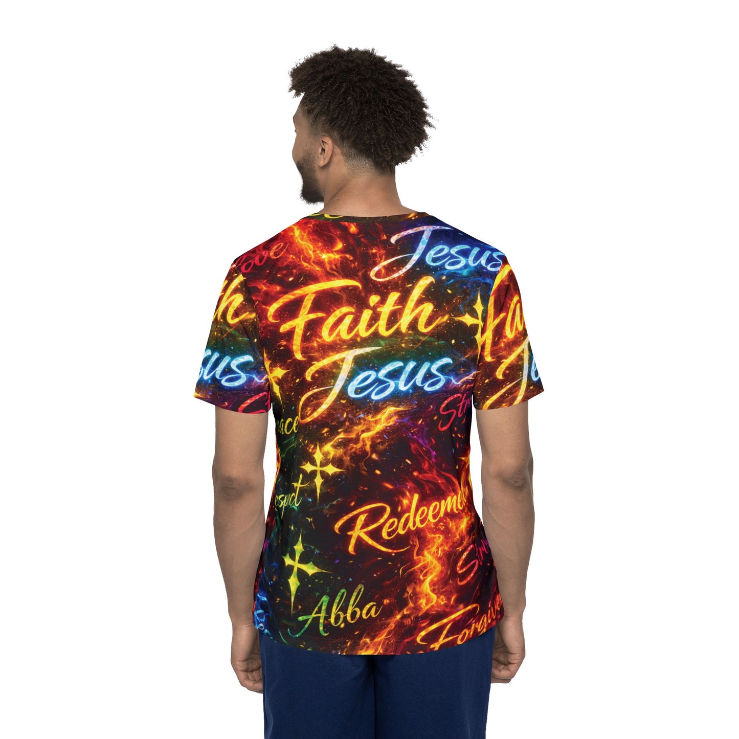 Faith in Flames -Polyester Tee - (AOP)