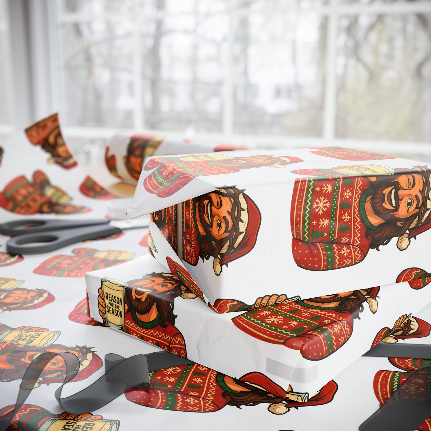 Jesus "Reason For The Season" Christmas Wrapping Paper