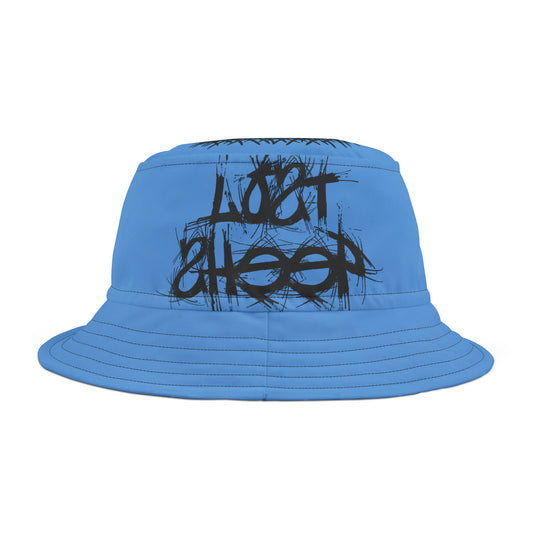 Light Blue Lost Sheep Grunge Bucket Hat, Trendy Summer Accessory, Unisex Streetwear, Perfect for Festivals, Beach Days, Gift for Artists and Christians