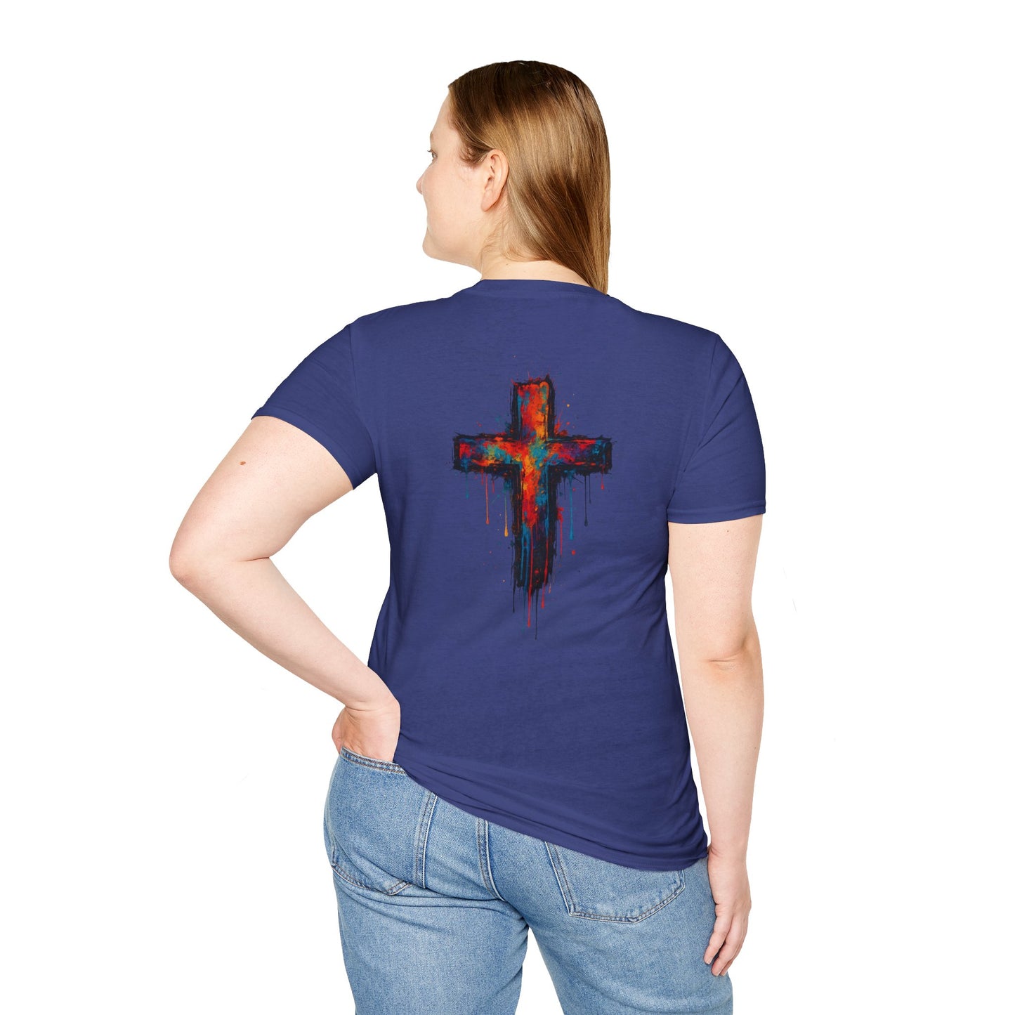 Vibrant Graphic T-Shirt, Unisex Softstyle Tee, Casual Wear, Gift for Him/Her, Faith-Inspired Apparel