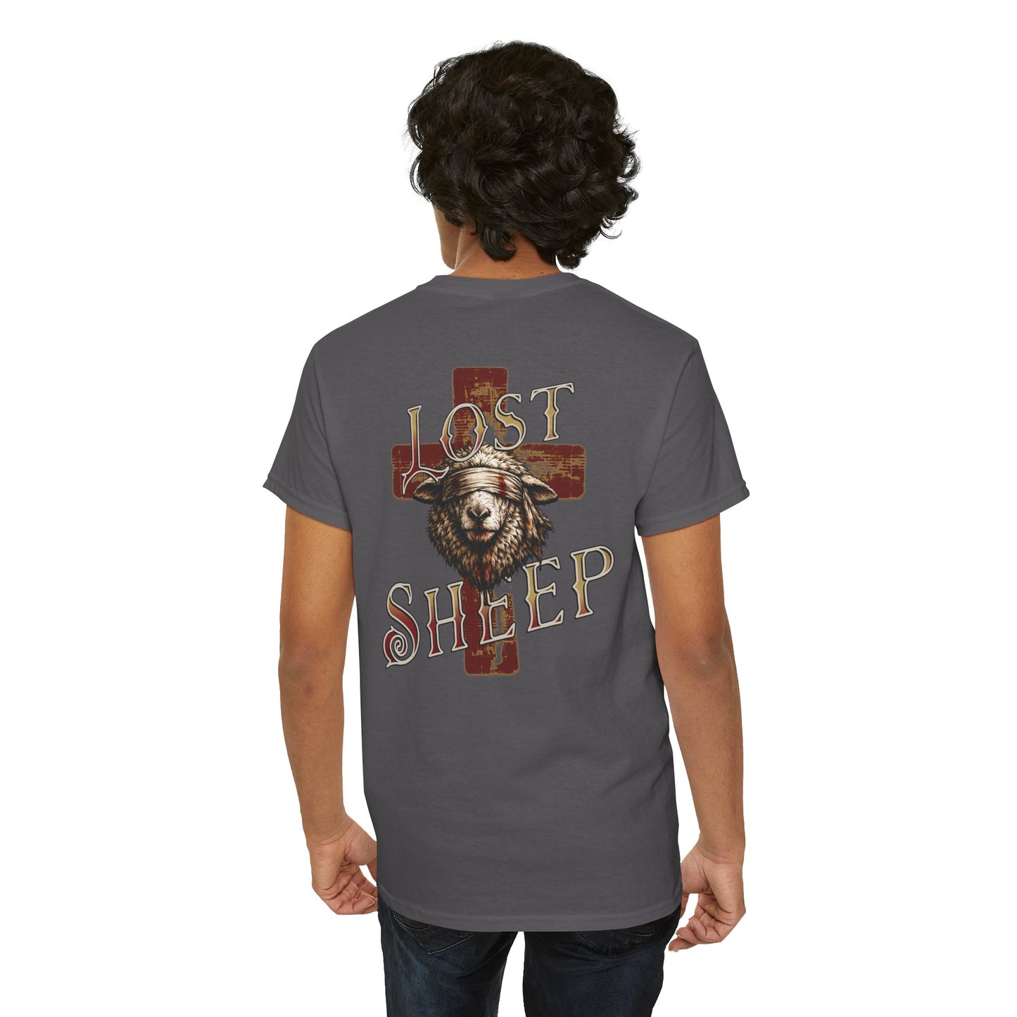 Lost Sheep-T‑Shirt — "Once Lost, Now Found" Christian Faith Tee