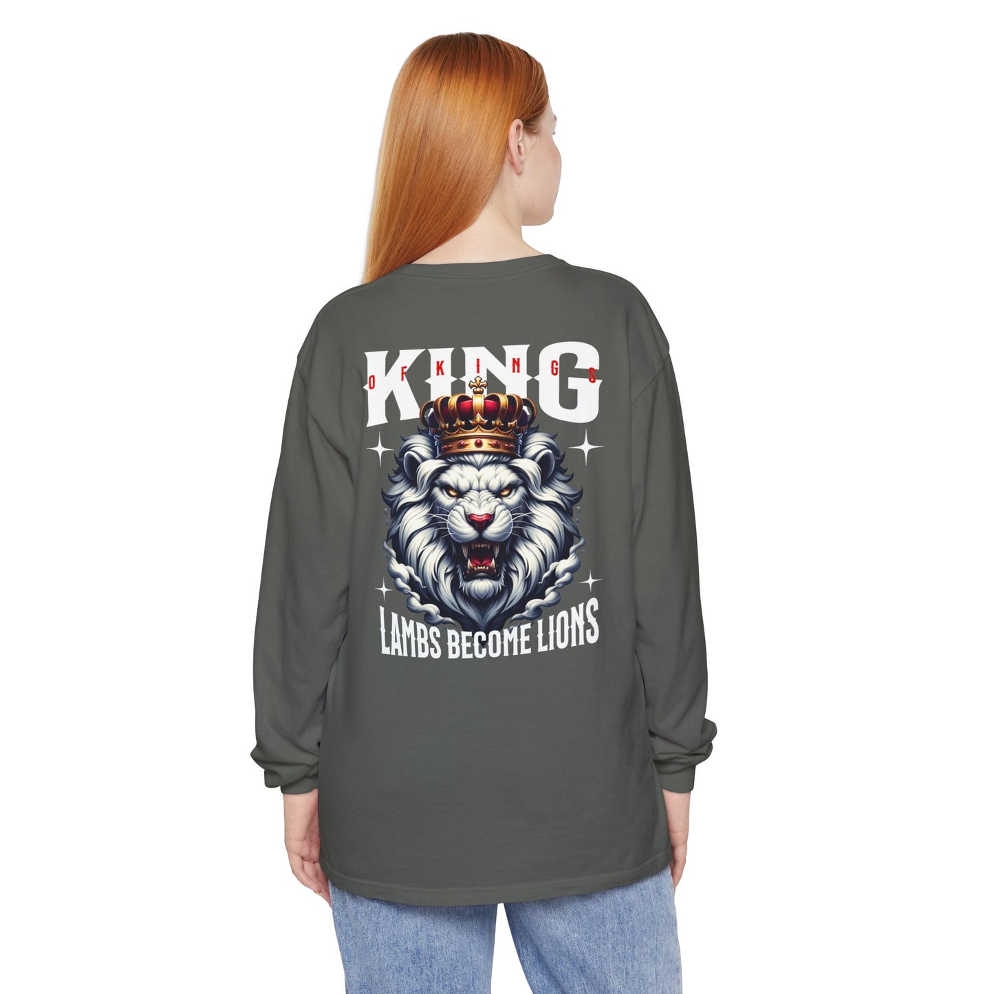 King of Kings Unisex Long Sleeve T-Shirt | Regal Apparel, Gift for Him, Casual Wear, Statement Piece, Birthday Gift