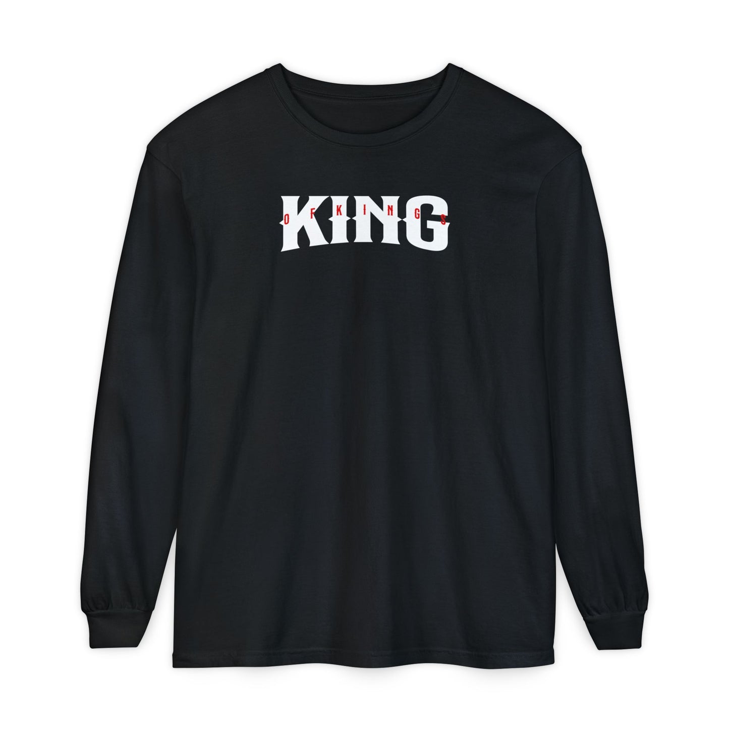King of Kings Unisex Long Sleeve T-Shirt | Regal Apparel, Gift for Him, Casual Wear, Statement Piece, Birthday Gift