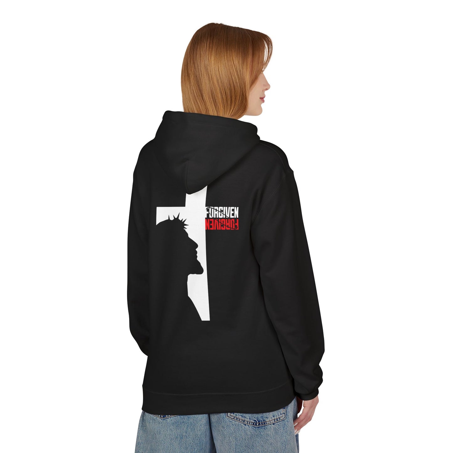 Forgiven Fleece Hoodie: Faith-Inspired, Spiritual Apparel for Warmth, Biblical Inspiration, Religious Gifts, Unisex Hoodie