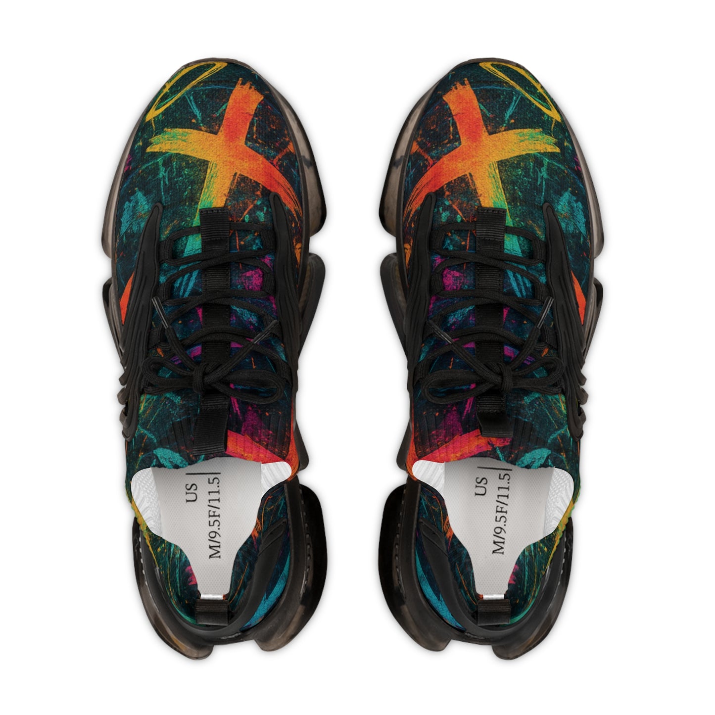Sneakers Urban Graffiti Cross and Halo Design