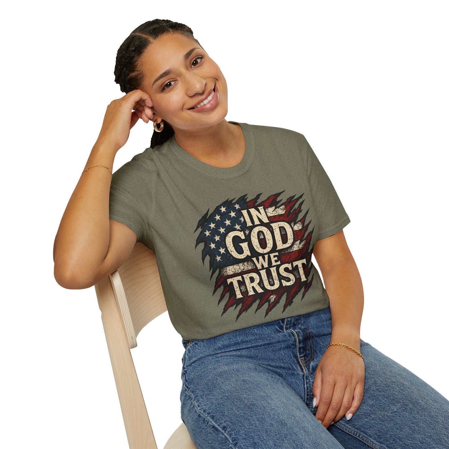 Patriotic Faith T-Shirt - Unisex Softstyle Tee with 'In God We Trust', American Flag Shirt, USA Pride Tee, Casual Faith Apparel, Gift [...]