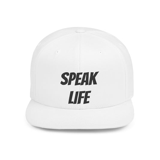 Speak Life Flat Bill Snapback Hat - Motivational Cap for Daily Wear, Gifts for Friends, Trendy Streetwear, Positive Vibes, Adjustable [...]
