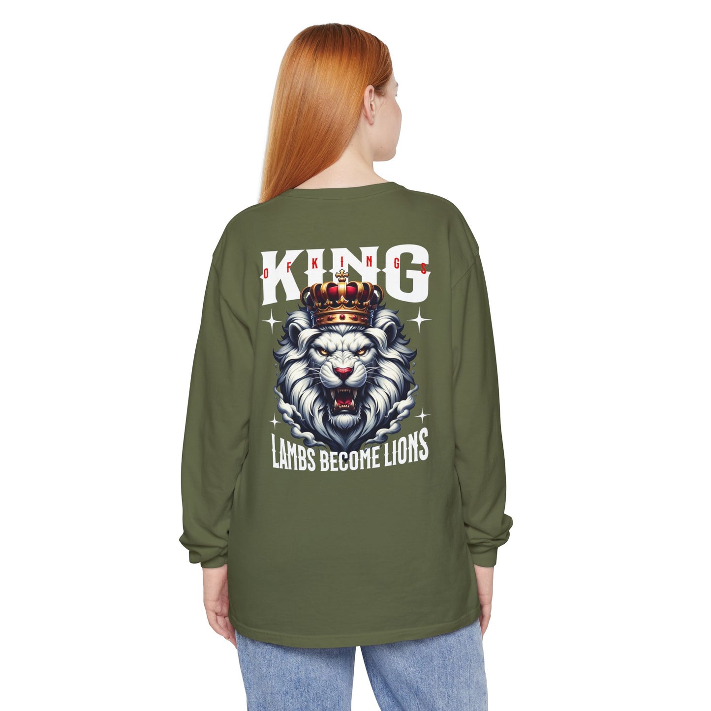 King of Kings Unisex Long Sleeve T-Shirt | Regal Apparel, Gift for Him, Casual Wear, Statement Piece, Birthday Gift