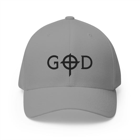 Embroidered Closed-Back Cap with 'GOD' Design, Stylish Hat, Perfect Gift, Daily Wear, Unique Accessory, Faith-Inspired Fashion
