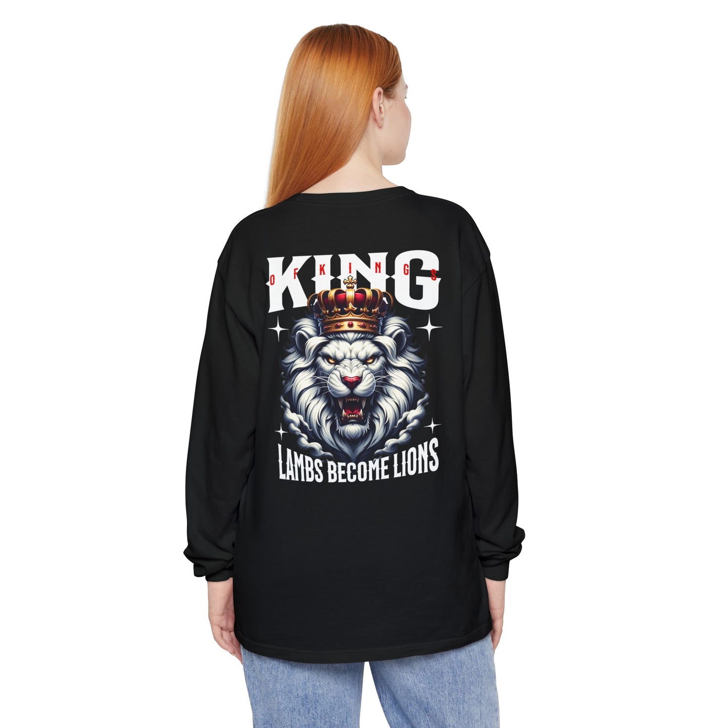 King of Kings Unisex Long Sleeve T-Shirt | Regal Apparel, Gift for Him, Casual Wear, Statement Piece, Birthday Gift