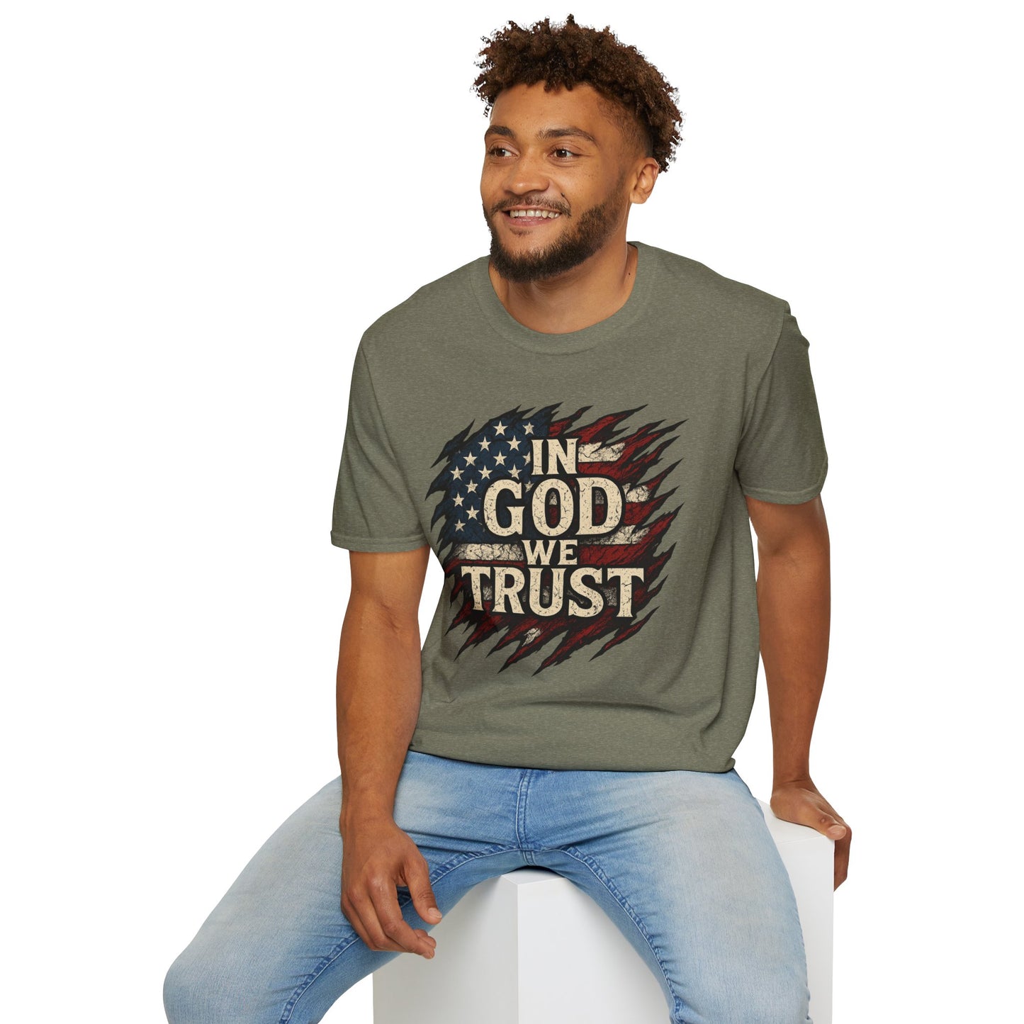 Patriotic Faith T-Shirt - Unisex Softstyle Tee with 'In God We Trust', American Flag Shirt, USA Pride Tee, Casual Faith Apparel, Gift [...]