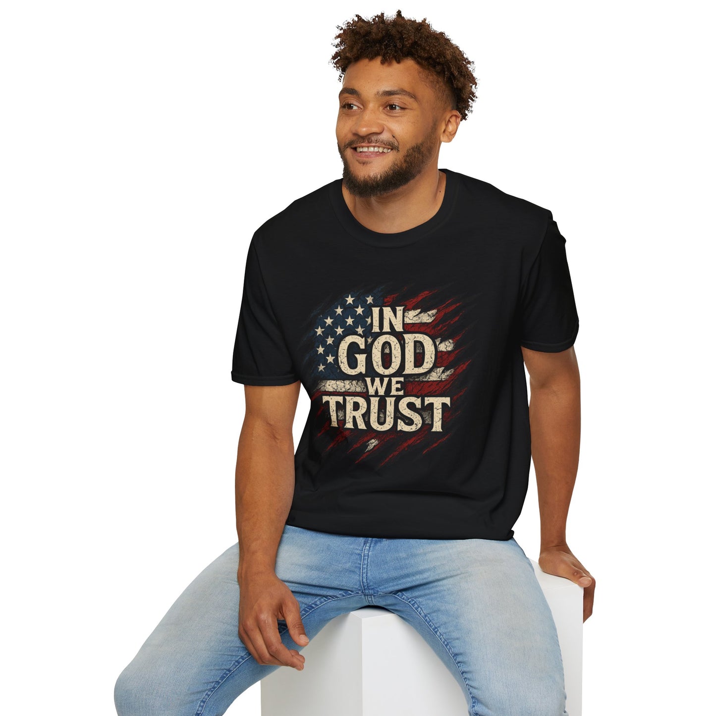 Patriotic Faith T-Shirt - Unisex Softstyle Tee with 'In God We Trust', American Flag Shirt, USA Pride Tee, Casual Faith Apparel, Gift [...]