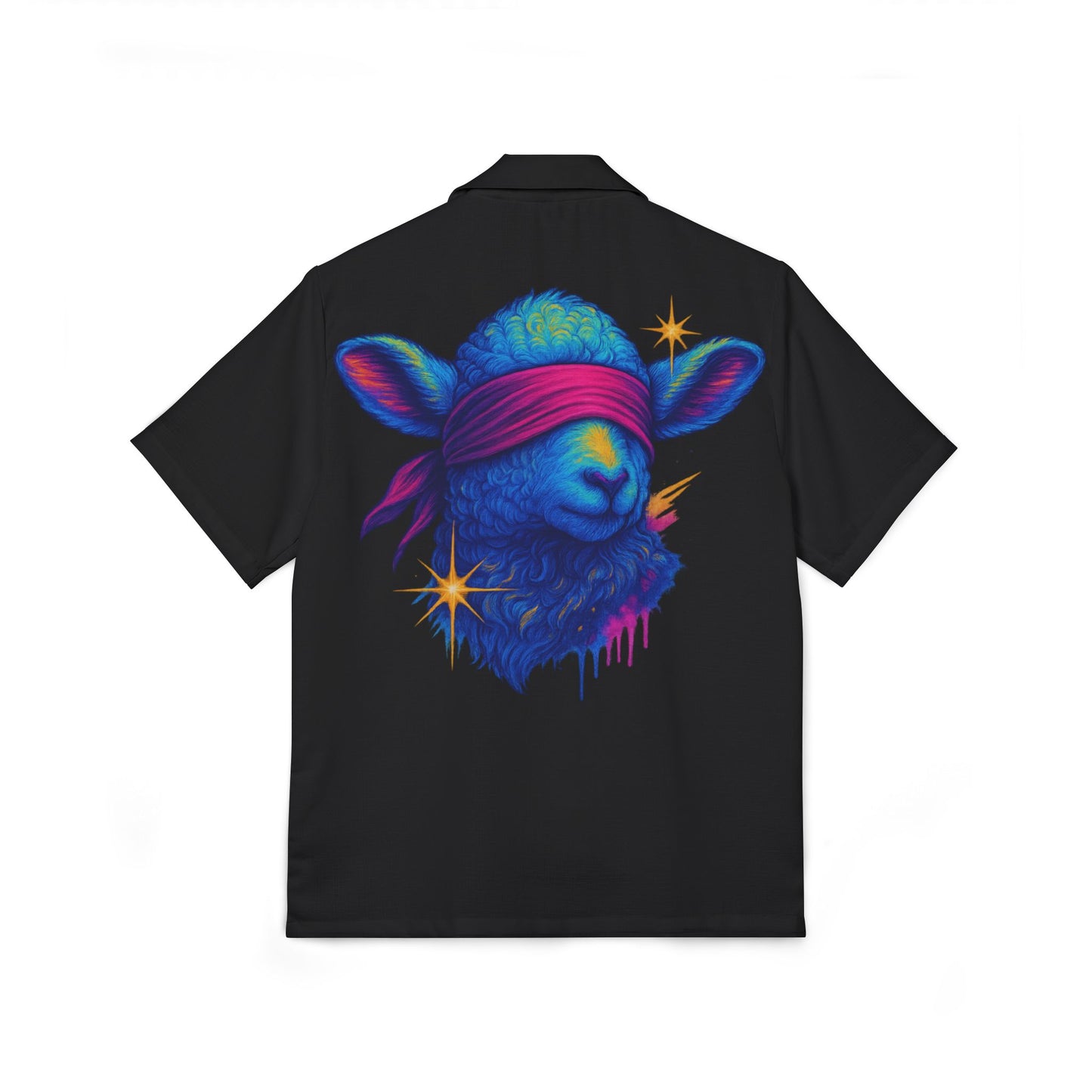 Vibrant Men's Lost Sheep Hawaiian Camp Shirt - Perfect for Summer, Christian Wear, Vacations, Casual Outings, Music Festivals, Graphic Style, Conversation Starter