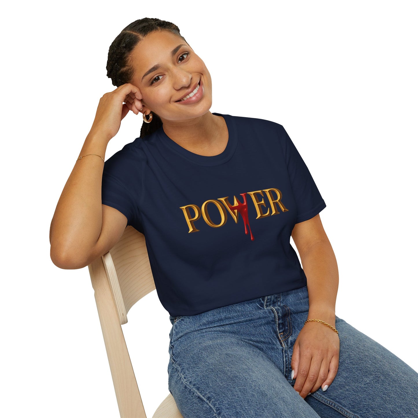 Power Unisex Softstyle T-Shirt - Blood of Jesus Design