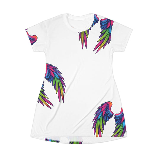Angel Wings T-shirt Dress (AOP)