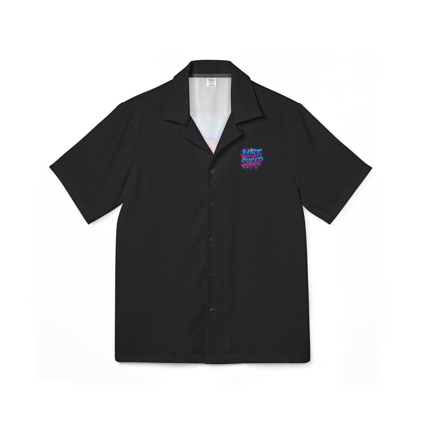 Vibrant Men's Lost Sheep Hawaiian Camp Shirt - Perfect for Summer, Christian Wear, Vacations, Casual Outings, Music Festivals, Graphic Style, Conversation Starter
