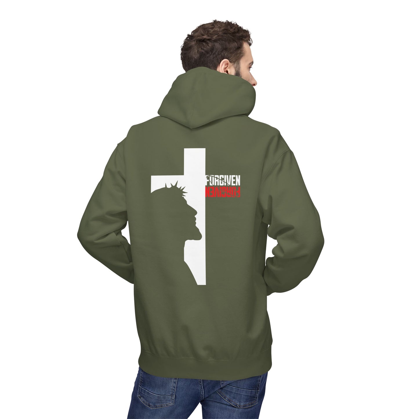 Forgiven Fleece Hoodie: Faith-Inspired, Spiritual Apparel for Warmth, Biblical Inspiration, Religious Gifts, Unisex Hoodie