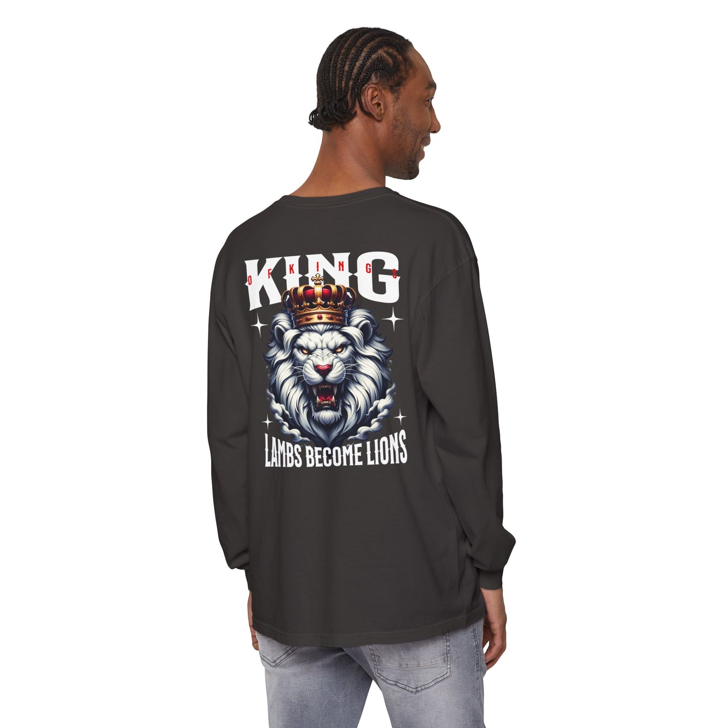 King of Kings Unisex Long Sleeve T-Shirt | Regal Apparel, Gift for Him, Casual Wear, Statement Piece, Birthday Gift